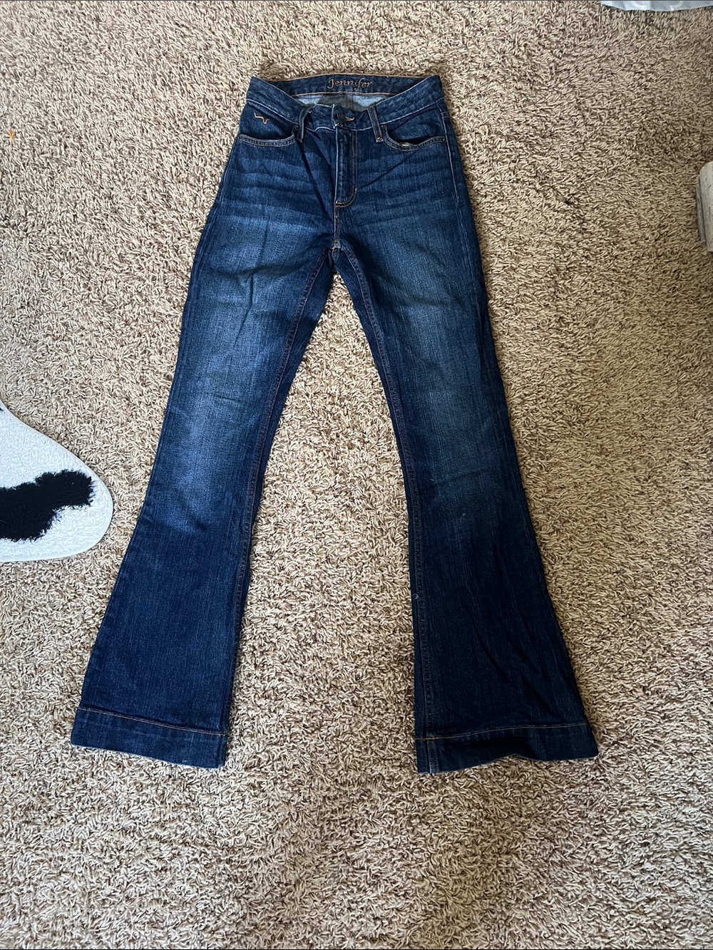 Kimes Ranch Dark Blue Flare Jeans